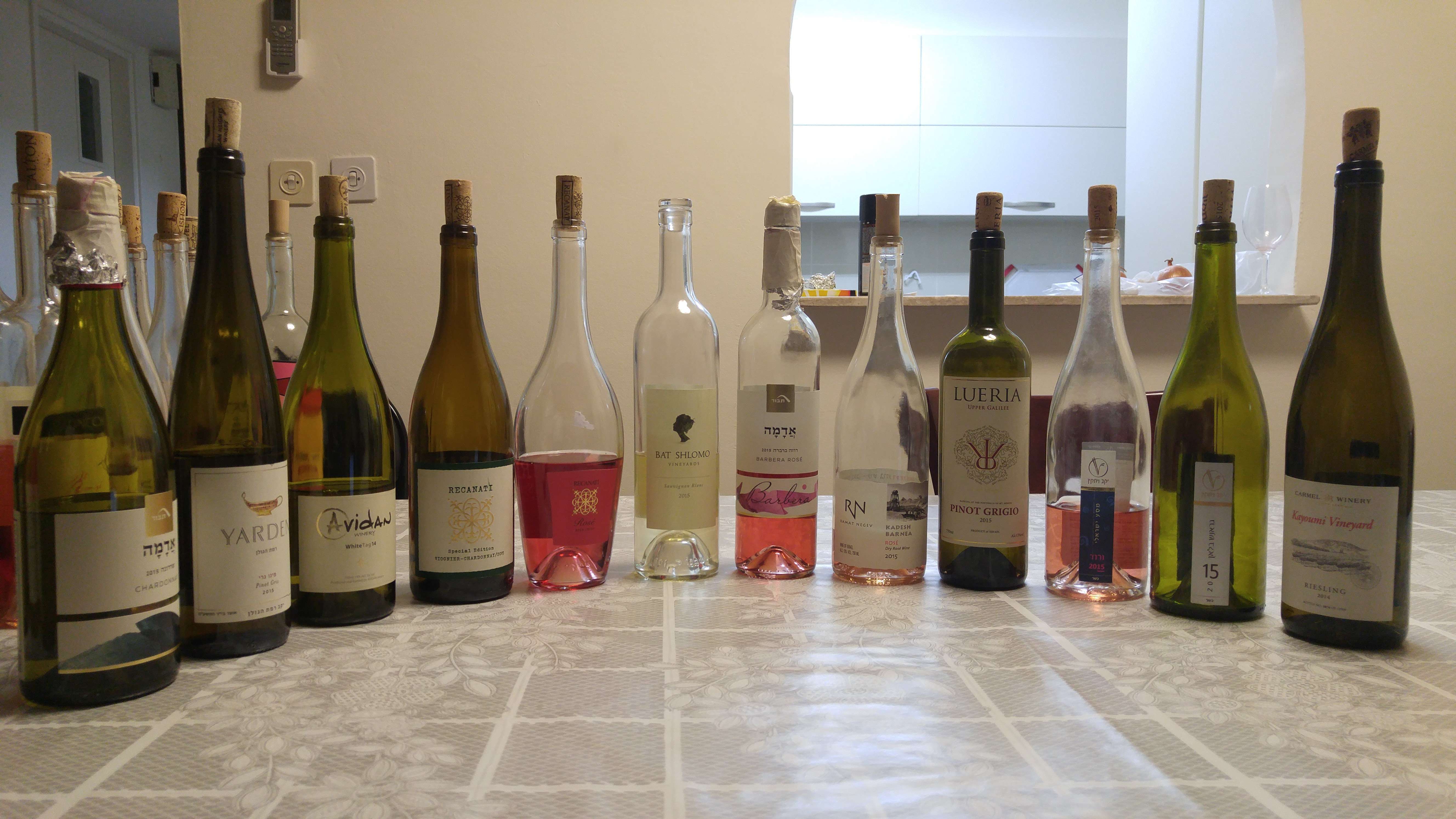 Vitkin, Tzora, and Flam Winery tastings along with 2015 rosé and whites from Israel