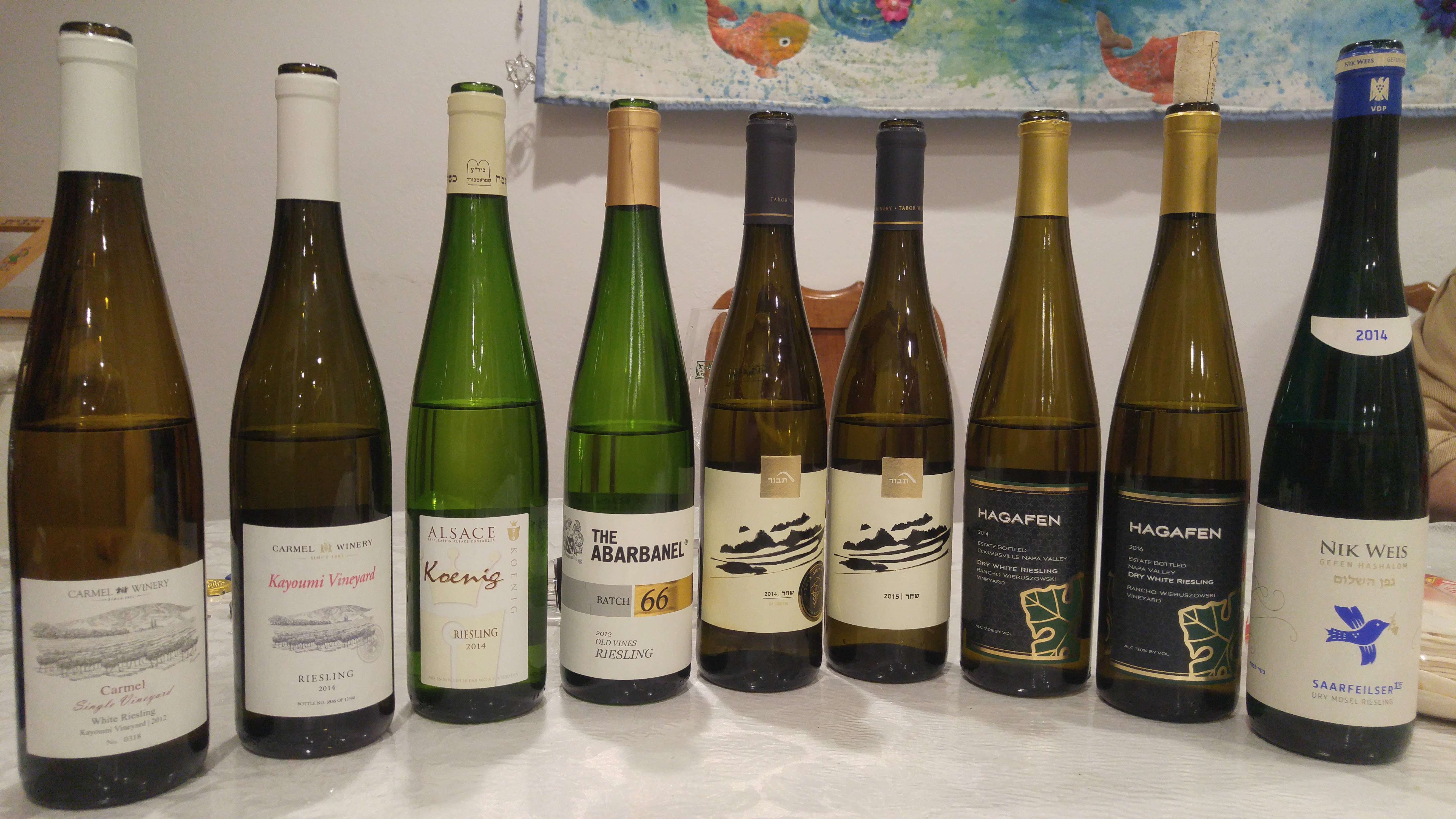 Kosher Riesling Horizontal Tasting