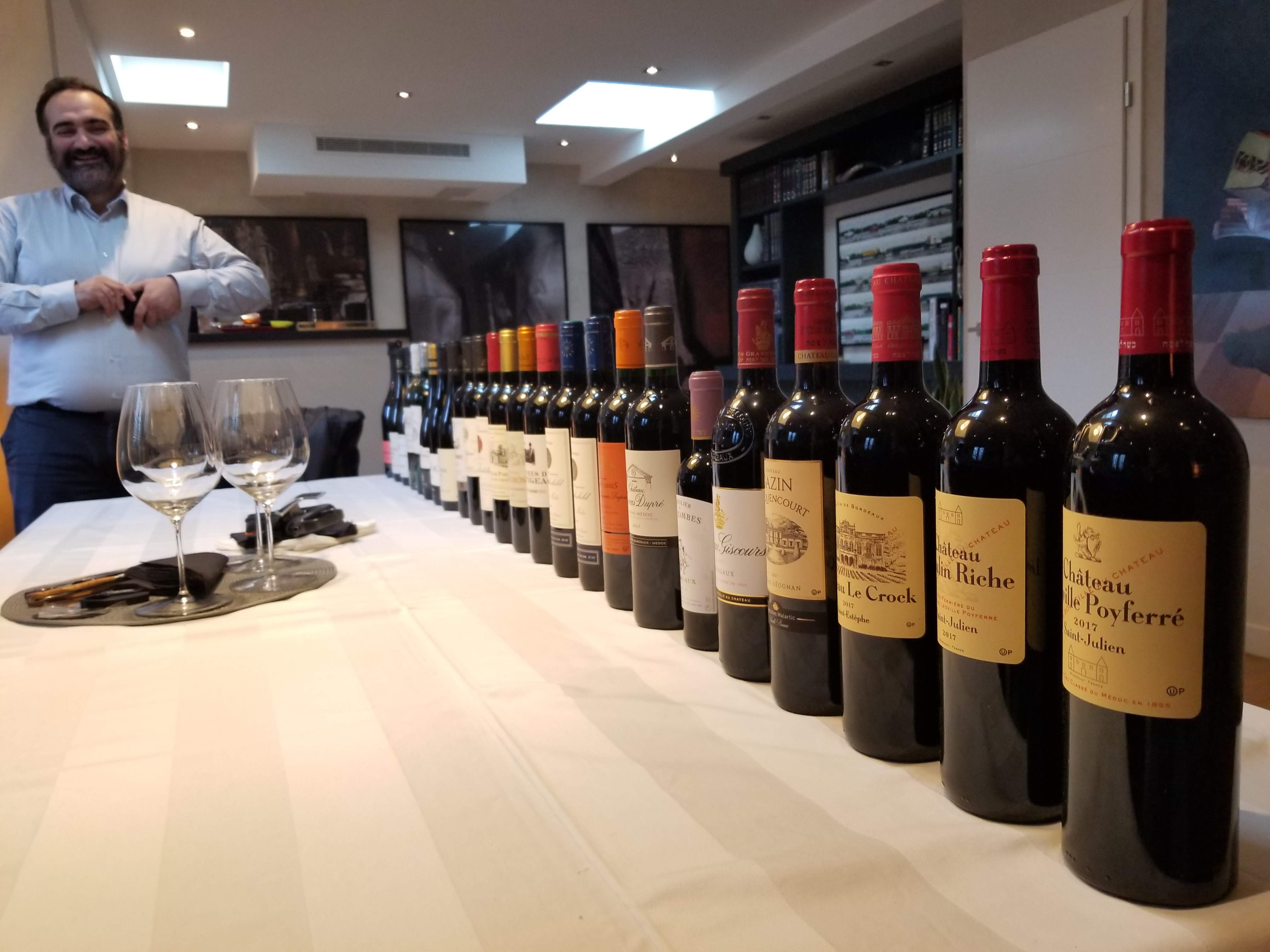 Tasting of Royal’s 2017 and some 2018 French wines in France