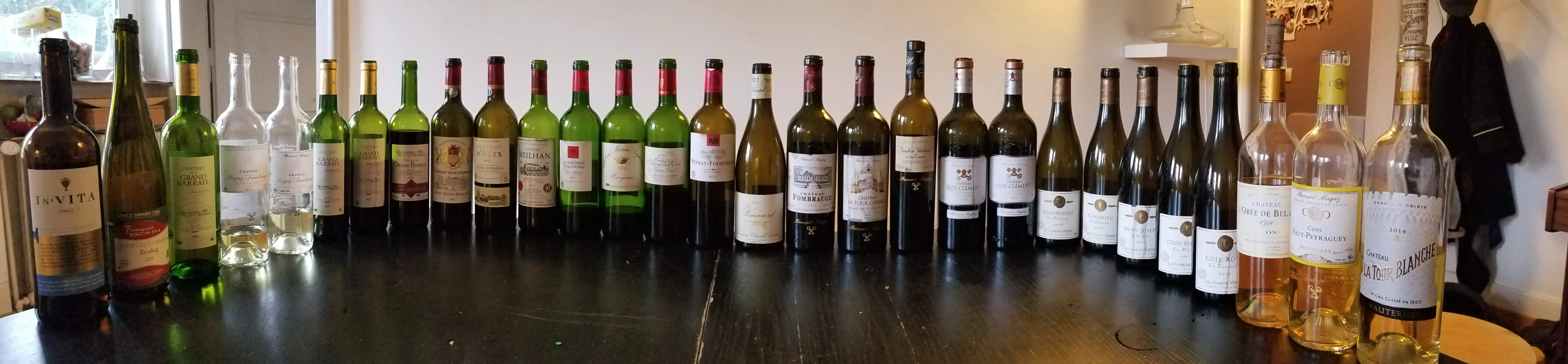 A wine tasting of some great and sadly poor to uninspired 2015, 2016, 2017, and 2018 kosher French wines with Nathan Grandjean